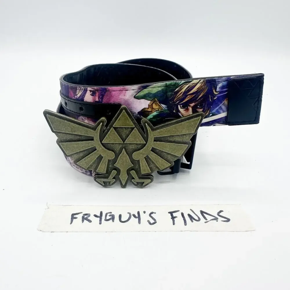 The Legend of Zelda Tri Force Nintendo Gamers Belt And Belt Buckle Size 38